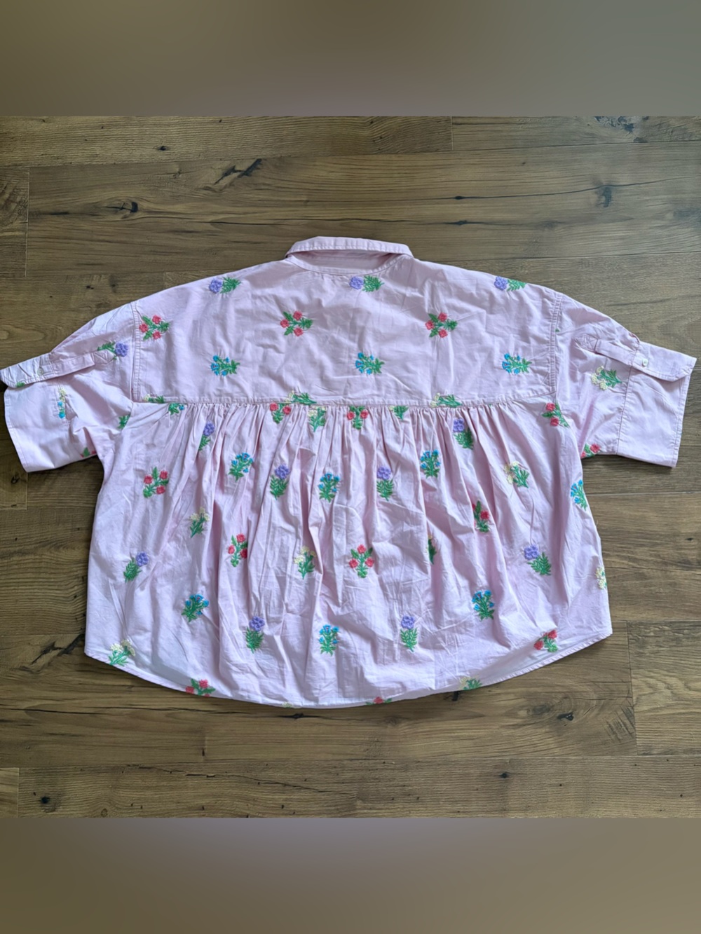 Maeve Mabel Boxy Embroidered Oxford Shirt - Picture 4 of 8